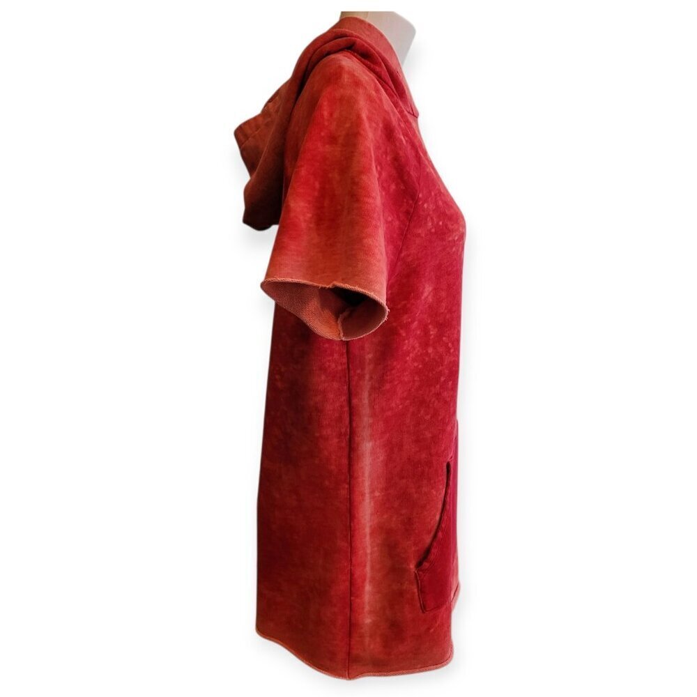 Cotton Citizen Tomato Red Hooded Mini Dress Small 100 Percent Cotton - Picture 4 of 11